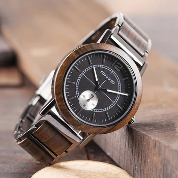 BOBO PAUKŠČIŲ Mylėtojas Laikrodžiai, Prabangūs Mediniai Žiūrėti Pora Stilingas ir Kokybiškas Laikrodis Specialių Spalvų Derinys Dizaino K-R12