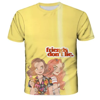 Boys & Girls Cartoon 3D marškinėliai Vaikams Svetimas Dalykų Spausdinti Sezonas 3 tv Marškinėliai Berniukams, Vaikų Vasaros Drabužių trumpomis Rankovėmis