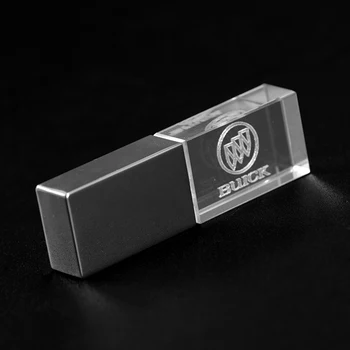 Buick USB flash drive, automobilių šiuolaikinės kristalų metalinis tušinukas diskas 128GB 16GB pendrive 32GB 64GB 8GB Išorės Saugojimo memory stick u disko