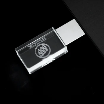 Buick USB flash drive, automobilių šiuolaikinės kristalų metalinis tušinukas diskas 128GB 16GB pendrive 32GB 64GB 8GB Išorės Saugojimo memory stick u disko