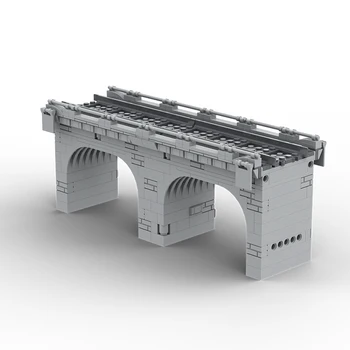 BuildMoc Miesto Traukinių Stotis Viadukas, Estakada Blokai SS Miesto Kelio Arch Bridge Modelį, Plytos, Žaislai Vaikams