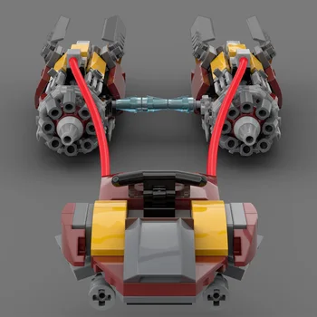 Buildmoc Star Movie Žemės Dirižablis Mandalorians Antstolis Podracer Speeder Nuoma Mini Planus Modelio Blokai Vaikams, Žaislai, Dovanos