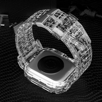Byloje+Diržu, Apple Watch Band 44mm 40mm 42mm 38mm Minkštas Skaidraus Silikono watchband Apyrankę iWatch band serijos 6 se 5 4 3