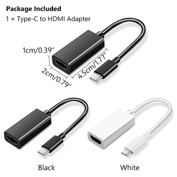 C tipo HDMI Kabelis Adapteris 4K 30Hz USB-C Uosto Įrenginių HDMI-tai leido Laidą 