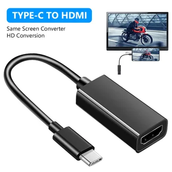 C tipo HDMI Kabelis Adapteris USB 3.1 10Gbps 4K 30Hz USB-C Uosto 