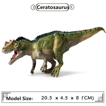 Ceratosaurus Rankų Kolekcijos Modelis Žaislas Dinozauras, Vaikų Ugdymo Modeliavimas Juros periodo Plastiko Apdaila Gyvūnų Figur Dovana