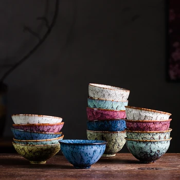 CHANSHOVA 80ml Kinijos retro Krosnies keitimas Asmenybės Porceliano arbatos puodelio Mažas kavos puodelis Kinų Keramikos puodeliai H509