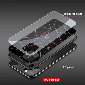 Ciciber Mados Erdvinių Atveju Iphone 12 case for Iphone 11 12 XR Pro XS MAX MINI X 7 8 6 6S Plus SE 2020 Grūdinto Stiklo Dangtis