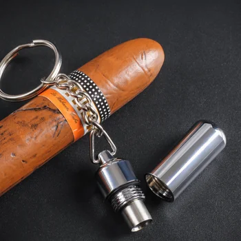 Cigarų Punch Cigarų Gręžimo Nerūdijančio Plieno Nešiojamų Cigaro Žirklės Įrankių Priedai Nešiojamų Su Keychain
