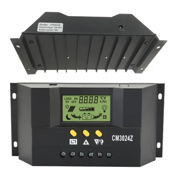 CM3024Z 30A (12V/ 24V Saulės Įkrovimo Valdiklis Generatorius Home Saulės baterijomis Baterija