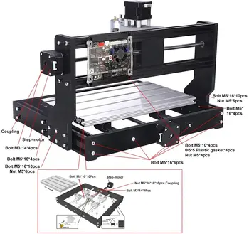 CNC 3018 PRO Laser Cutting machine CNC Mediena Maršrutizatorius GRBL 