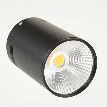 COB LED Žemyn šviesos 7W/10W/15W/20W/30W Lubų Pakabukas Lempa,Shell:Juodas ar Baltas;Šviesos:Šiltai balta/Balta/Šaltai Balta