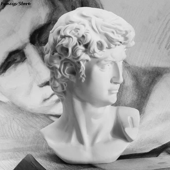 David Dervos Skulptūra Kietas Šiuolaikinės Modernios Papuošalus Lengva Valyti Apdailos Knygyne 2021 Naujas Didelis Dovydo Statula Pelėsių Namų Dekoro