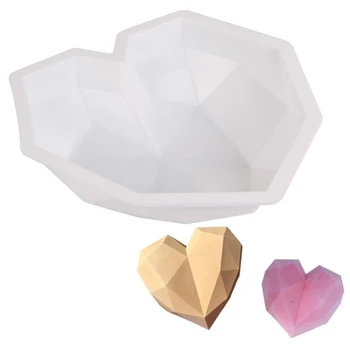 Deimantų Širdies Formos Silikono Tortas Pelėsių 3D Šokoladiniai Saldainiai, Pelėsių 