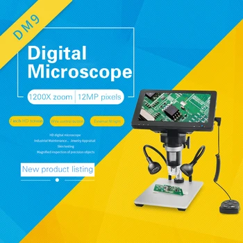DM9 Skaitmeninis Mikroskopas su 7 colių Aukščio Ekranas 1080p 