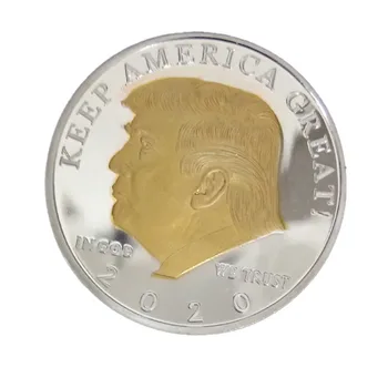 Donald Trump J JAV Prezidento Donald Trump Sidabro, paauksuoti ERELIS Proginių Monetų Kolekcionieriams Atminimui Dovanų 2020 #8