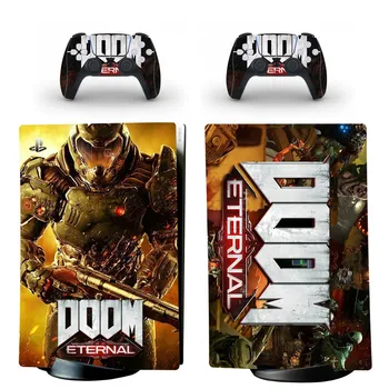 Doom PS5 Digital Edition Odos Lipdukas Playstation 5 Konsolės Ir 2 Kontroleriai Vinilo Decal Apsaugines Odos