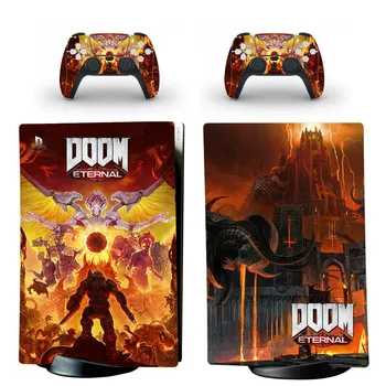 Doom PS5 Digital Edition Odos Lipdukas Playstation 5 Konsolės Ir 2 Kontroleriai Vinilo Decal Apsaugines Odos