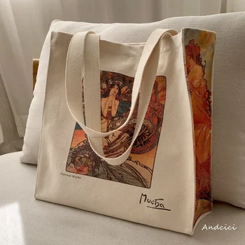 Drobė Pirkinių Krepšys 2021fashion Modelis Moteriško Medvilninio Audinio, Pečių Maišą Ekologinio Rankinę Nešti Daugkartinio naudojimo Bakalėjos Shopper Bag Lady Krepšys