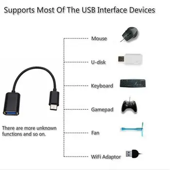 Duomenų Sinchronizacijos Rūšis-C USB 3.0 OTG Adapterio Kabelį Metalo Vyras su USB3.0 Moterų Keitiklio Kabelį, Tipas C OTG