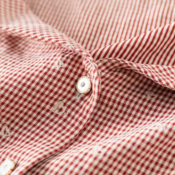 DUSHU Lady Retro Tuščiaviduriai Polka Dot Marškinėliai Vasaros 2021 Naujas Produktas Aikštėje Apykaklės Atsitiktinis Palaidų Viršuje Moterų Palaidinė Drabužiai