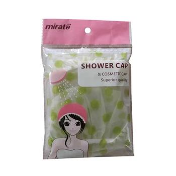Dušo kepuraitė vandeniui aukštos kokybės elastinga 1PC moterų dušo kepuraitė dot sutirštės elastinga dušo kepuraitė moterims plaukų salonas vonios kambarys su