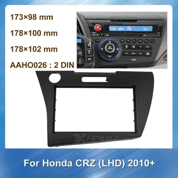 Dvigubo DIN Automobilio Radijo fascia Honda CRZ Honda 2010+ LHD DVD Stere GPS Dekoratyvinis Rėmelis Brūkšnys Rinkinys Apdaila Bezel