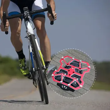 Dviračio Pedalus Trinkeles Priedai Black/Red road bike batai Trinkeles Fiksavimo Plokštelės / Įtvaras suderinama su LOOK KEO