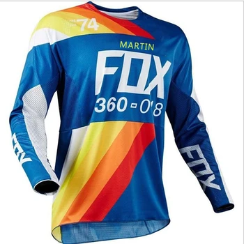Dviračių sportas kalnų dviračiais, dėvėti motokroso, BMX lenktynių T-shirt dh dviračiu dėvėti MX Vasaros Martin Fox kalnų dviračių vyriški sportiniai