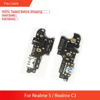 Dėl KOLEGA Realme C3 USB Įkroviklis Doko Jungtis Krovimo Flex Kabelis Remontas, Atsarginės Dalys Bandymo QC už Realme 5