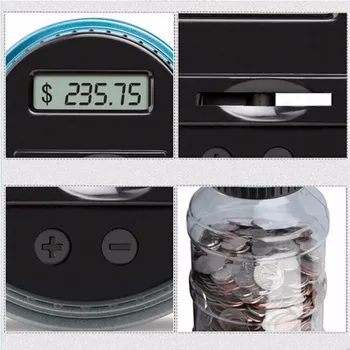 Elektroninių Piggy Bank LCD Ekranas, Elektroninis Skaitmeninis Skaičiavimo Monetų Banko Pinigų Taupymo Dėžutė Monetai Jar Counter Banko Box-Geriausia Dovana