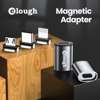 Elough USB Įkroviklis Adapteris Magnetinis Greitai Įkrauti Duomenų Perdavimo Išmaniųjų Telefonų Magnetinio C Tipo Adapteris IphoneXiaomiHuawei Sumsang