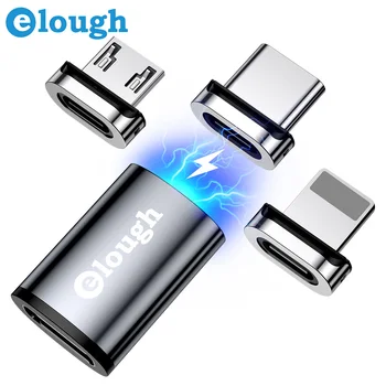 Elough USB Įkroviklis Adapteris Magnetinis Greitai Įkrauti Duomenų Perdavimo Išmaniųjų Telefonų Magnetinio C Tipo Adapteris IphoneXiaomiHuawei Sumsang