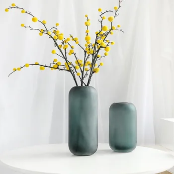 Europos Stiliaus High-End Paprasta Matinės Tekstūros Klasikinis Stiklo Vaza Gėlių Gėlės, Dirbtinių Gėlių Kompozicijų Namo Gyvenamasis Kambarys