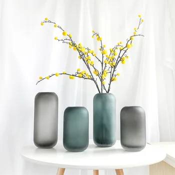 Europos Stiliaus High-End Paprasta Matinės Tekstūros Klasikinis Stiklo Vaza Gėlių Gėlės, Dirbtinių Gėlių Kompozicijų Namo Gyvenamasis Kambarys