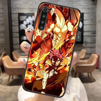 Fairy Tail Anime Telefoną Atveju Xiaomi Redmi Pastaba 7 8 9 10 7A 8T 9A 9T 9S 10S Pro black gana coque tpu hoesjes 3D atsparus vandeniui