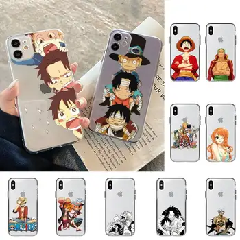 FHNBLJ Vienas Gabalas, Telefono dėklas Japonijos Anime ir Animacinių filmų Telefono dėklas skirtas iPhone 6 6S 7 8 Plus X 5S SE 2020 XR 11 12 pro XS MAX dangos