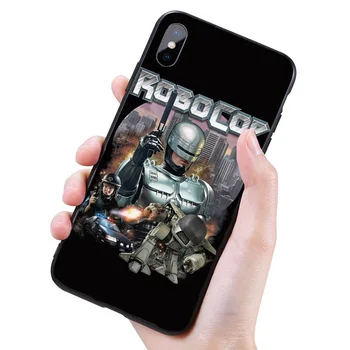 Filmą robocop minkštos TPU komiksų telefono dėklas skirtas iphone XS 11 pro max X XR 6s 6 7 8 plius 10 se 5s 5 cool Galinį Dangtelį mobiliųjų telefonų korpuso