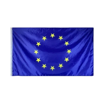 Flagnshow 90x150cm 3x5ft Europos Sąjungos Vėliavas ir Plakatus Euro Mėlynosios Vėliavos Banner Apdaila