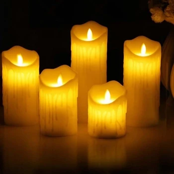 Flameless LED Žvakės baterijomis, Šokių LED Sūpynės Arbata Žibintai, Žvakės