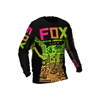 Fox Vtt Jersey Kalnų T-shirt Kalnų Dviratis Motociklas Jersey Mens Mtb Kelių Lenktynių Dviratį Dviračiu Dėvėti Drabužius, Trumpus Marškinėlius