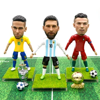 Futbolo Žvaigždė Veiksmų Skaičius, Futbolo Gerbėjai Suvenyrų Kolekcija Dovanų Neymar Ronaldo Messi 4inch Lėlės Modelis