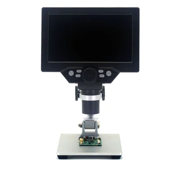 G1200 Skaitmeninis Mikroskopas su 7 Colių Didelis Spalvotas Ekranas, LCD Ekranas 12MP 1-1200X Amplifikacijos didinamasis stiklas Su Aliuminio Lydinio Stendas