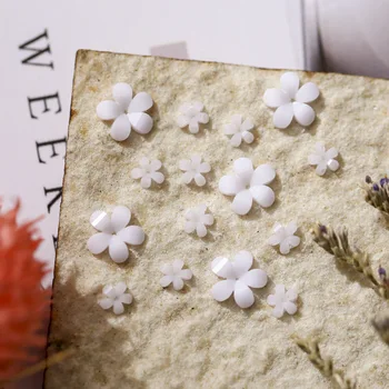 GAM-BELLE 3D White Gėlių Nail Art Apdailos Vasaros Mados Mielas Mini Dervos UV Gelis 