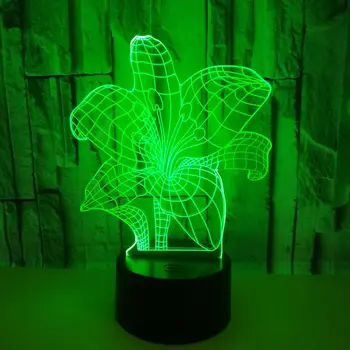 GAOPIN Nuotolinio 3D LED USB Įrenginių lily Gėlės Formos Dekoratyvinis Miegamasis Nakties Šviesos Draugai Dovanos Spalvotų Lempų Apšvietimo Kabelis