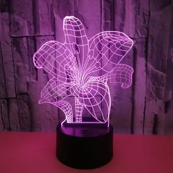 GAOPIN Nuotolinio 3D LED USB Įrenginių lily Gėlės Formos Dekoratyvinis Miegamasis Nakties Šviesos Draugai Dovanos Spalvotų Lempų Apšvietimo Kabelis