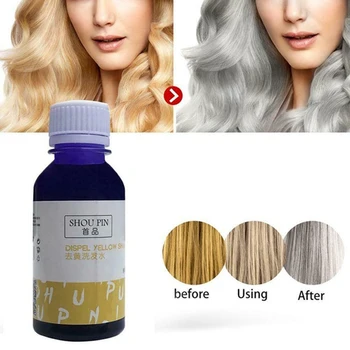 Geltona šampūnas, kondicionierius, bleach ir perdavimo geltona ir violetinė, šampūnas, 100ML Plaukų Šampūnas Plaukų Priežiūros #E
