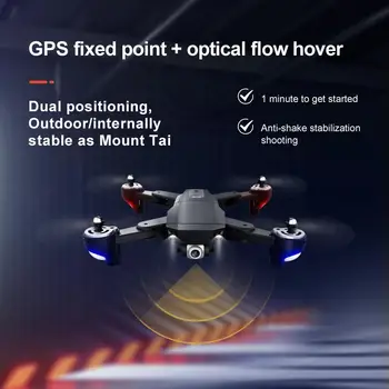 GPS Ilgas Ištvermės WiFi FPV RC Drone 4K Optinis Srauto Dual Camera Oro Vaizdo RC 6-Ašis Orlaivių LED Apšvietimas Žaislai Vaikas