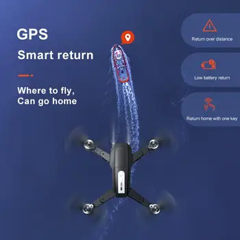 GPS Ilgas Ištvermės WiFi FPV RC Drone 4K Optinis Srauto Dual Camera Oro Vaizdo RC 6-Ašis Orlaivių LED Apšvietimas Žaislai Vaikas