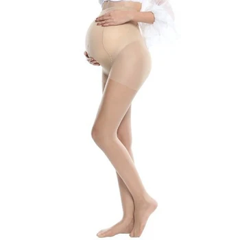 Gravida Pėdkelnės Motinystės Antblauzdžiai Nėštumo Drabužiai Nėščioms moterims ultra-plonas sexy Juoda Nailono kojinės super Elastinga šilko